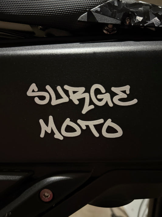 White Surge Moto Stickers