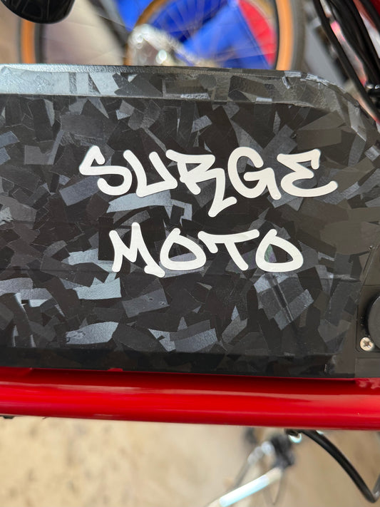 White Surge Moto Stickers