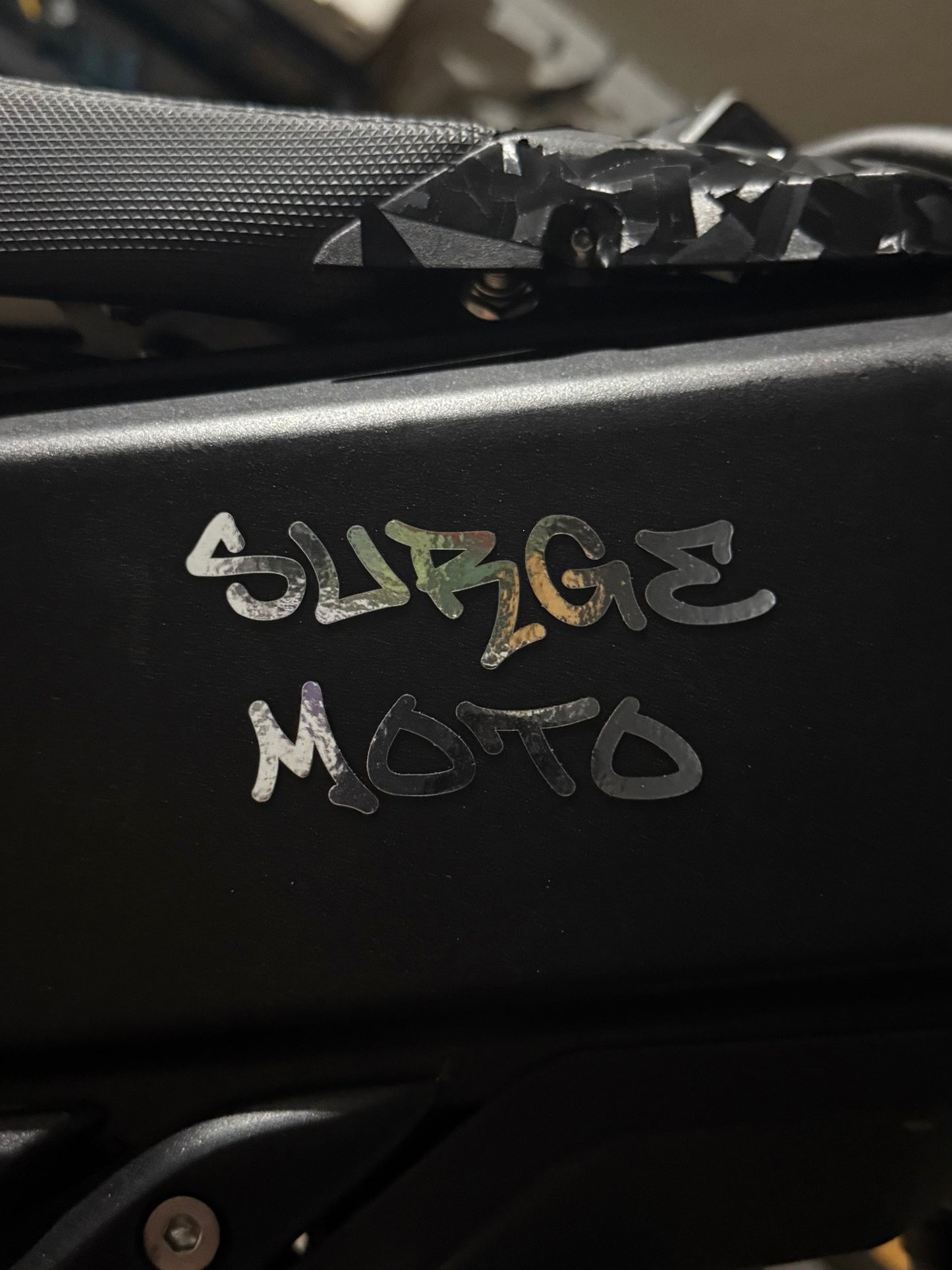 Chrome Surge Moto Stickers