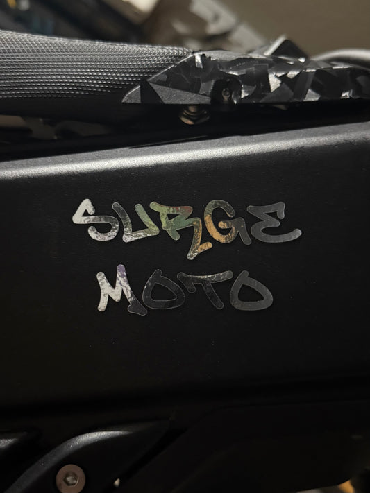 Chrome Surge Moto Stickers