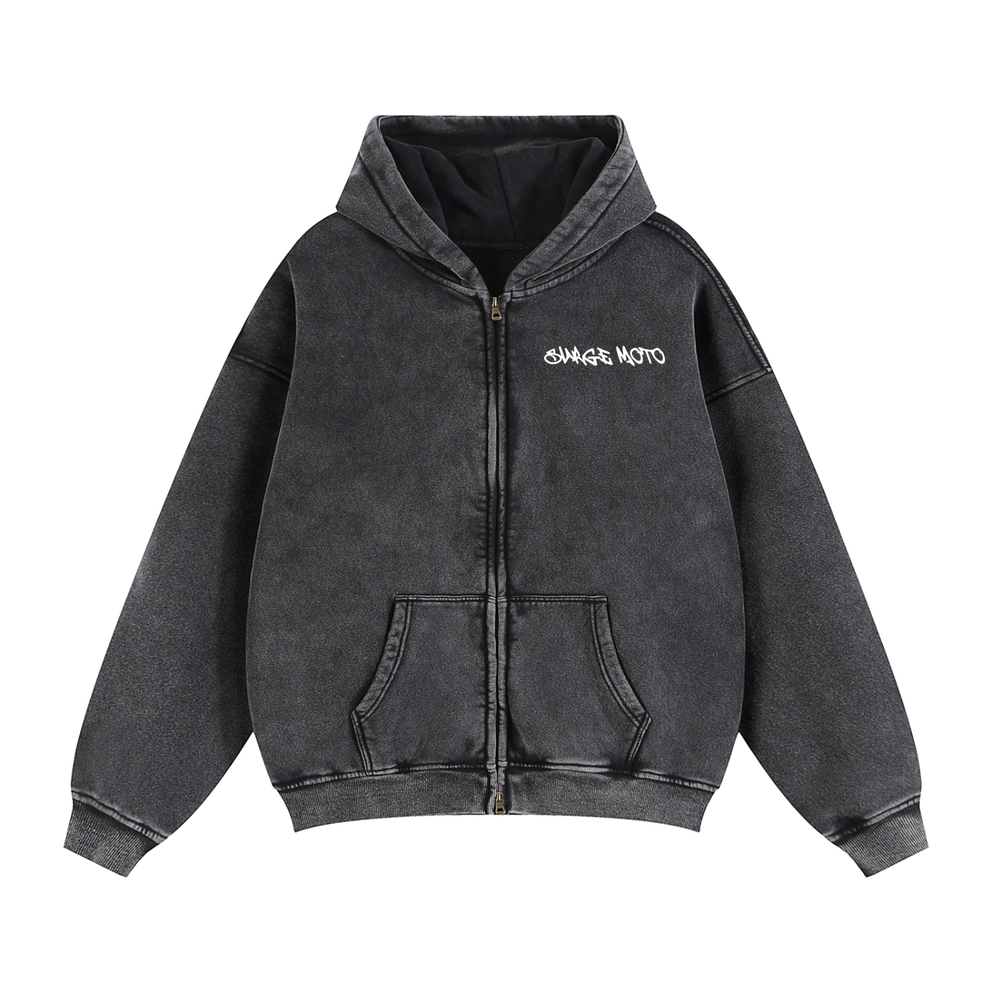 Surge Moto Washed Zip-up Hoodie V2